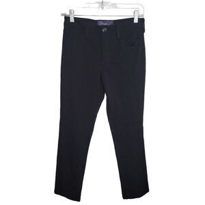Nydj black Slim Straight leg ponte knit pants size 2P